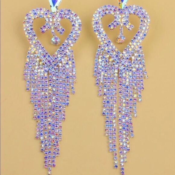 Amazing Rhinestone Statement Earrings - Picture 2 of 5